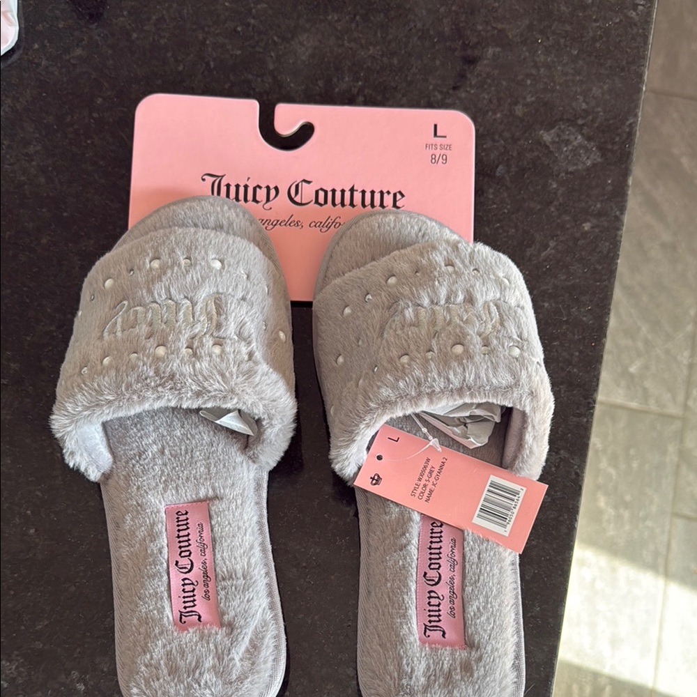 Juicy Couture Gray Slippers